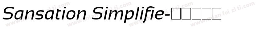 Sansation Simplifie字体转换